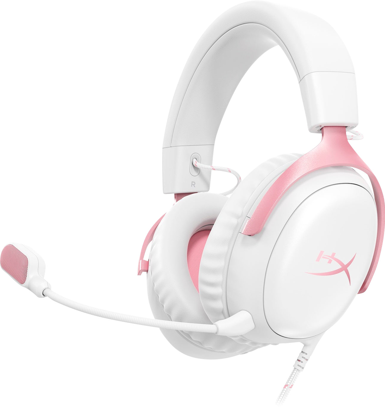 HyperX Cloud III Wired Gaming Headset - Wit/Roze (PC
